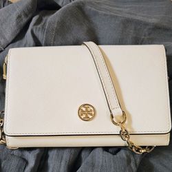TORY BURCH ROBINSON CROSSBOSY CHAIN BAG IVORY NWT