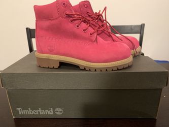Girls Pink Timberlands sz 1