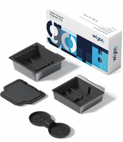 for 2026 Tesla Model Y/3/YL Accessories Console Organizer 4PCS Black Fits Tesla 2025 2026 Model Y/YL (Premium Performance) & 2024 -2026 Model 3 Consol