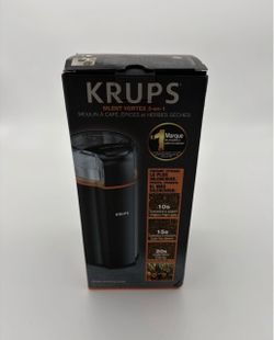 KRUPS Silent Vortex 3-in-1 Coffee Spice Herb Grinder GX332850 Black