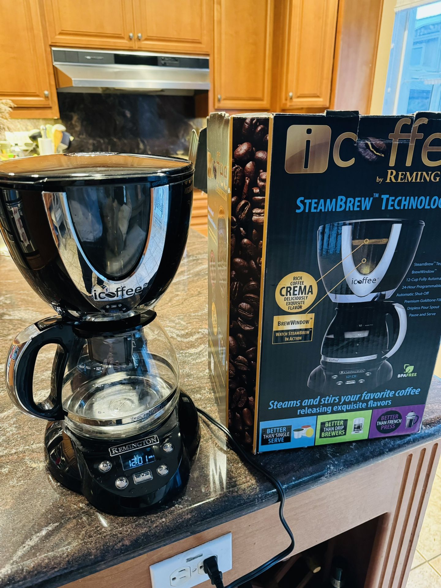 Remington iCoffee Maker Steambrew Technology RCB100-BC12 Works Great Steam Tech