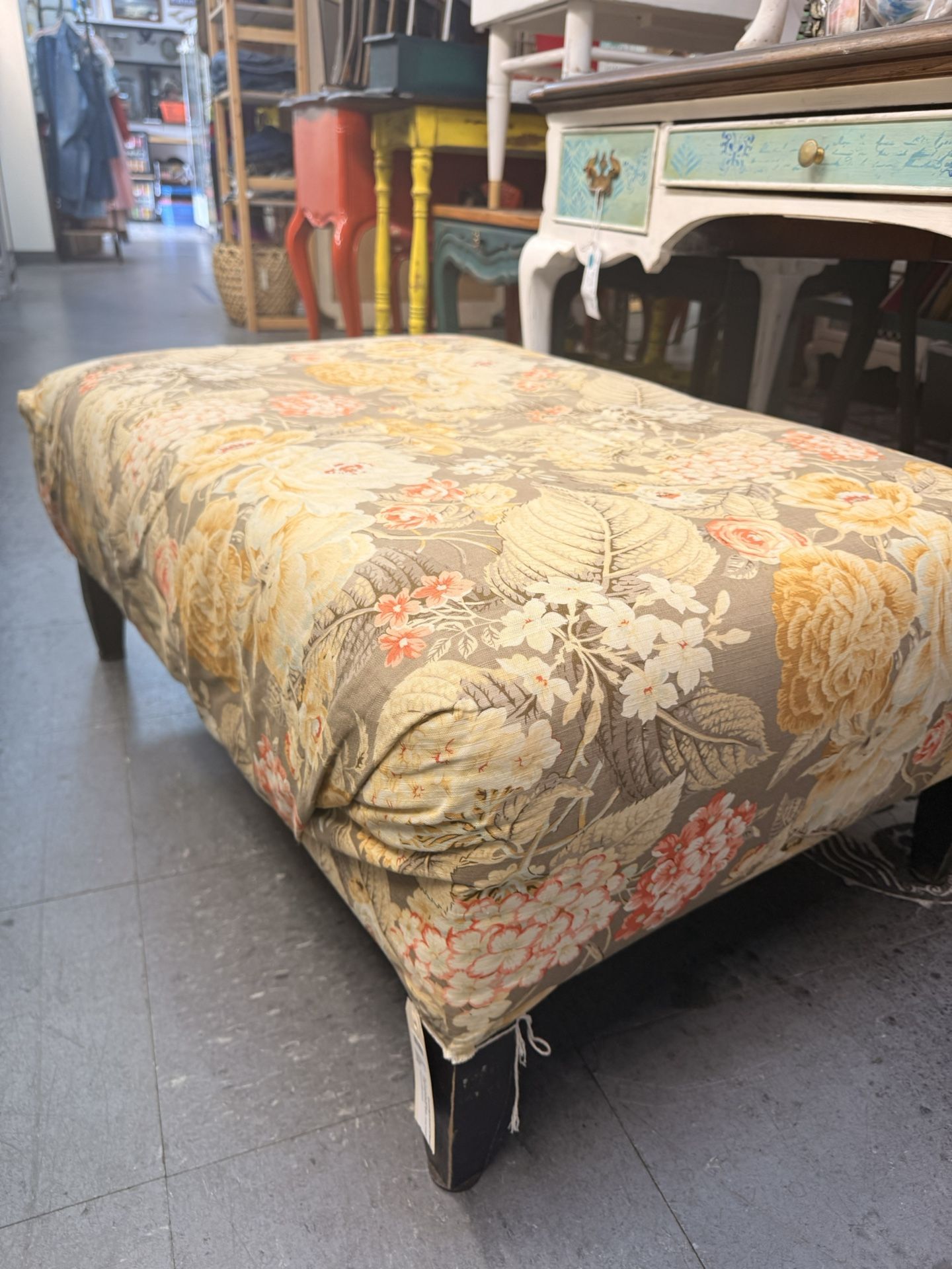 Floral Ottoman / Bench/ Coffee Table