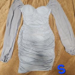 Gorgeous Baby Blue Short Dress/ Small/ New/ $20 Cash Only/ Blue Diamond & Rainbow