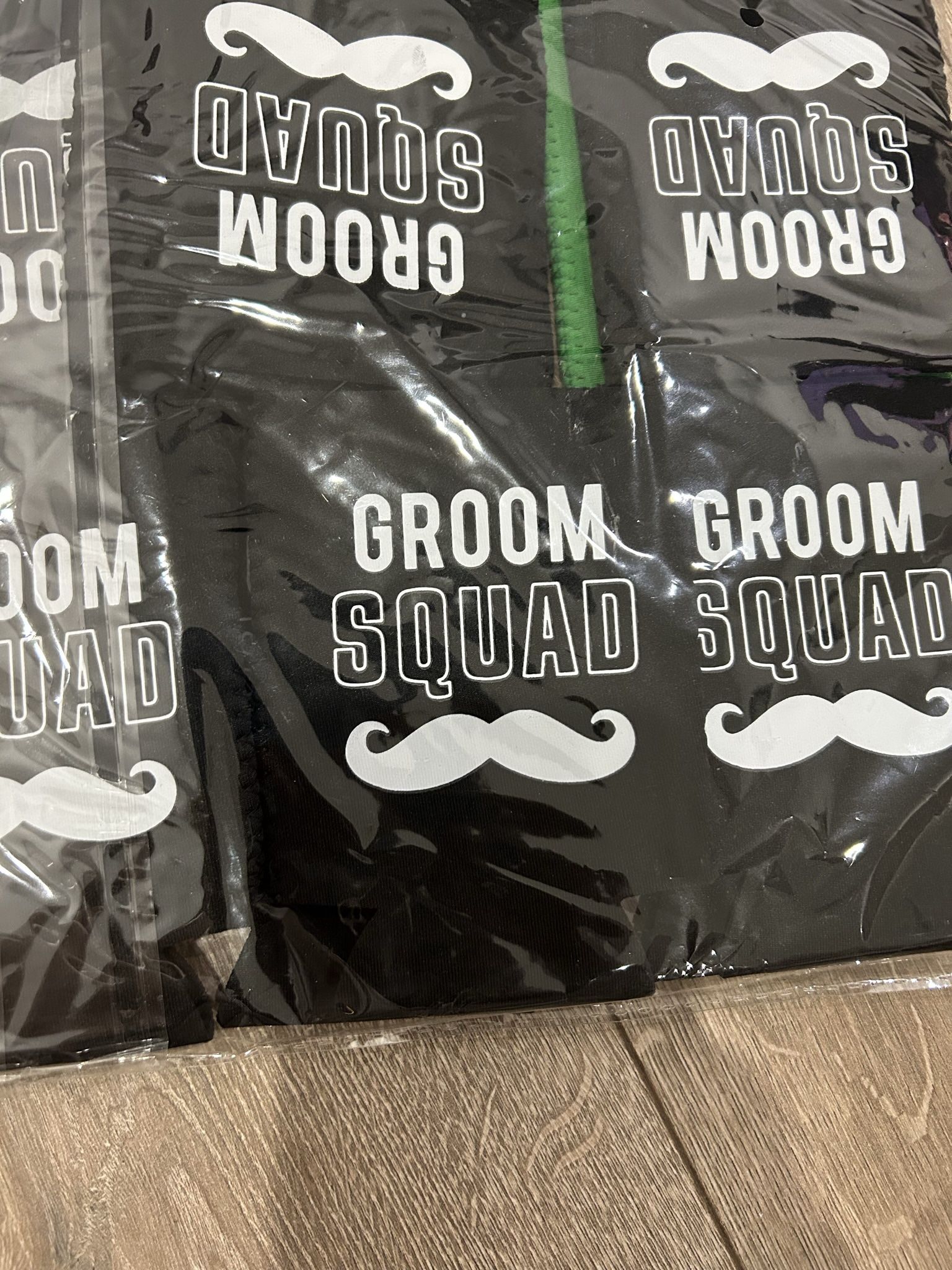 Koozies • Groom Squad • 11 Black/ White • 1 Green/White