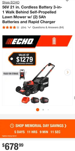 ECHO 21" 56V Self-Propelled Lawn Mower