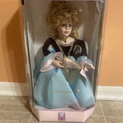 Handcrafted porcelain Cinderella doll. brand new