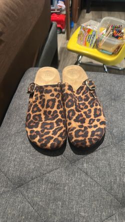 Cheetah print slip ons