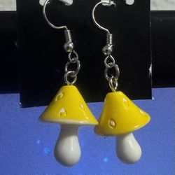 Handmade Mushroom Earrings