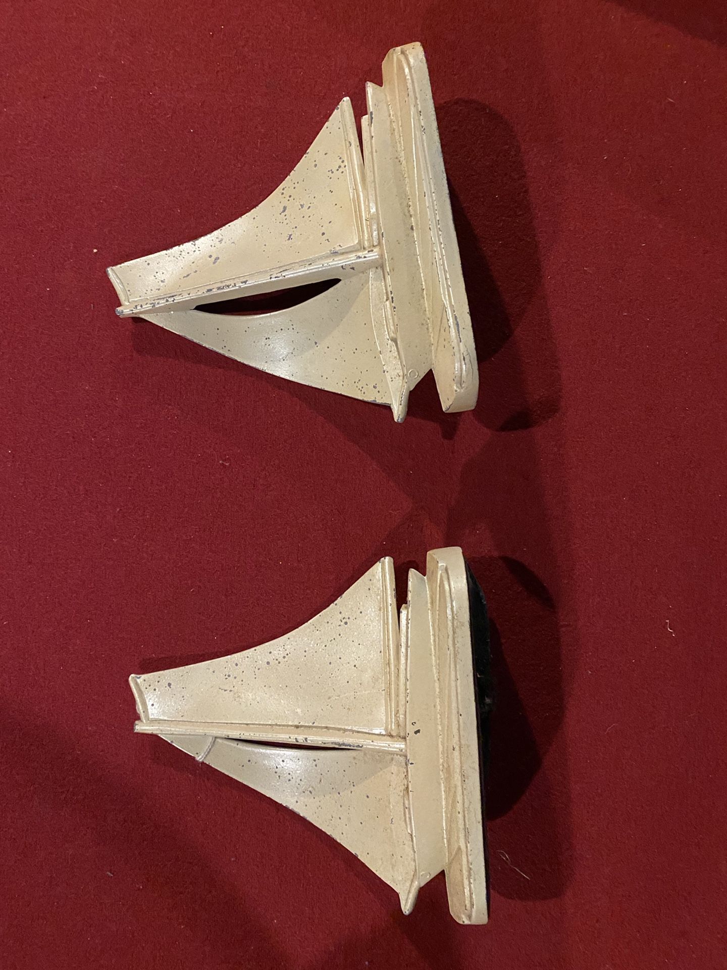 Vintage iron boat nautical bookends