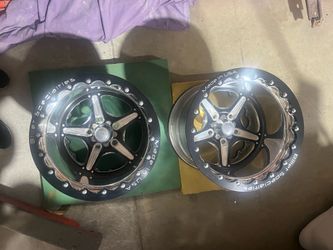 Pair billet specialties 15” double beadlock rims
