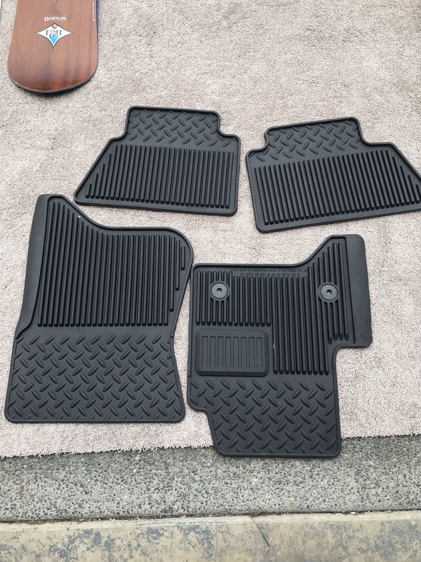 Chevy Silverado Duramax OEM rubber floor mat set