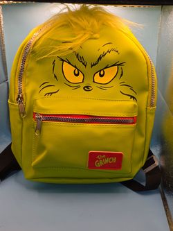 Dr. Seuss The Grinch- 11” Mini Backpack, Purse, bag NWT Faux Leather