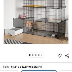 4 Tier Cat Cage With Litter Box 