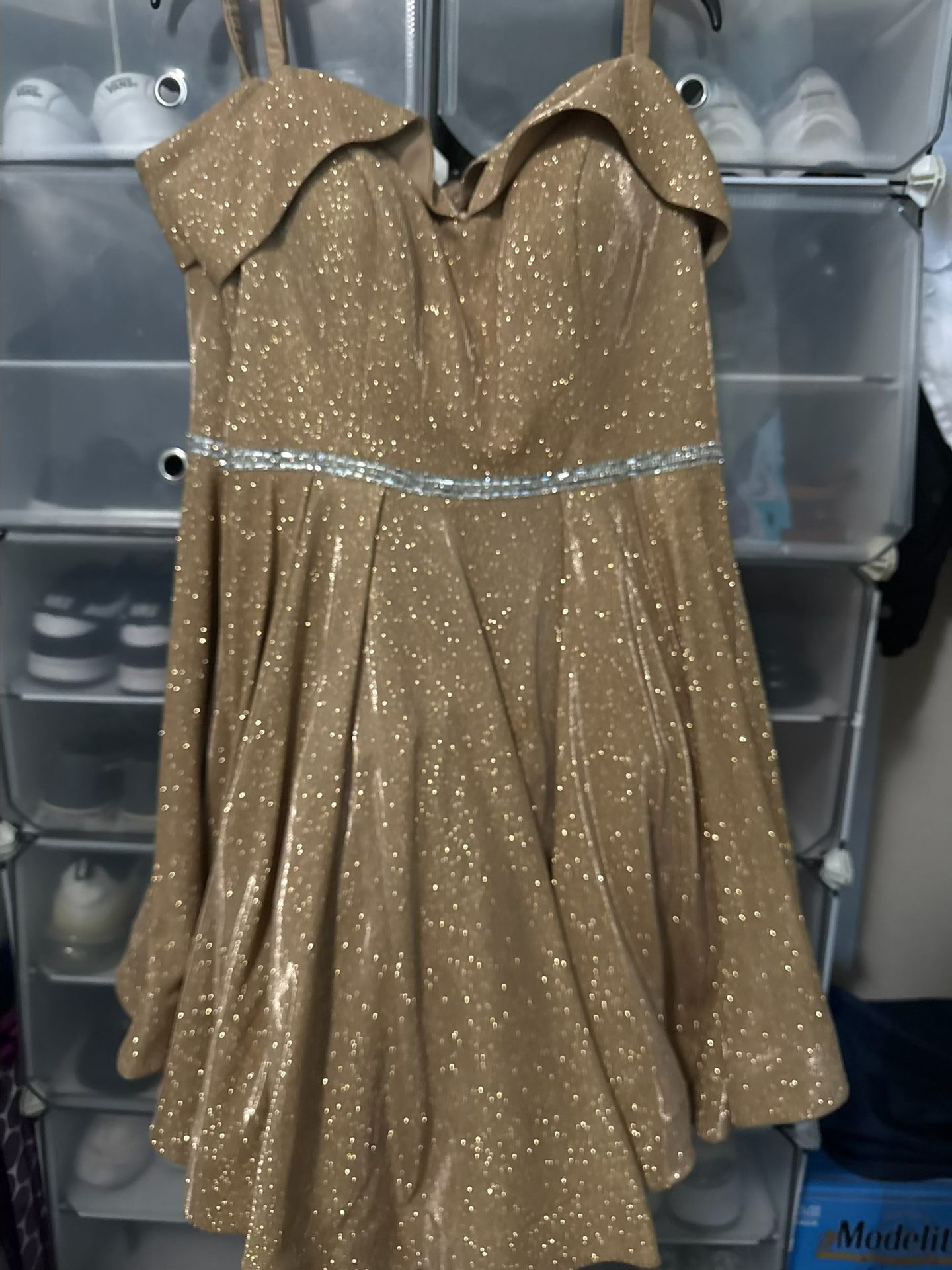 Gold Glitter Dress