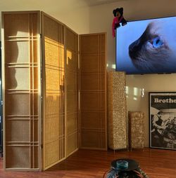 Wicker natural room divider