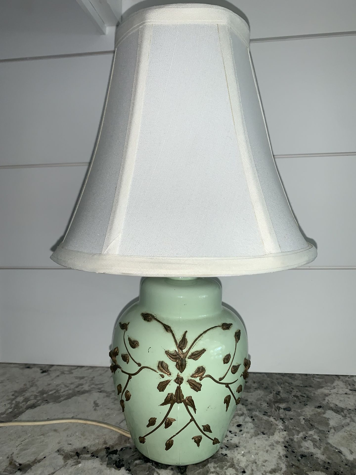 Mini Antique Jade Green Lamp