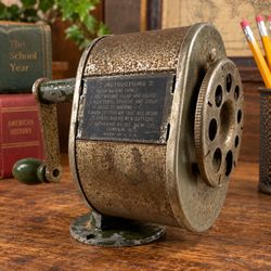 Vintage Boston Model KS Pencil Sharpener C Howard Hunt USA Industrial Decor