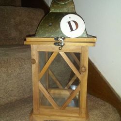 Wood Candle Holder Lantern! Brand New! 