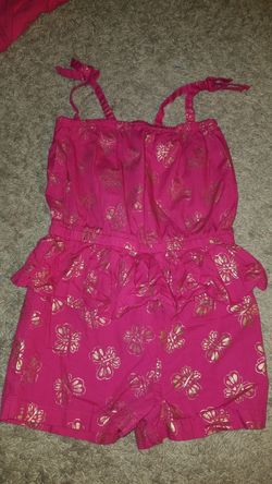 Girls Pink Romper - Size 4/5