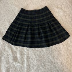 Green Plaid Hollister Skirt XS