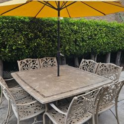 10Pc Patio Set /outdoor Dining Set/Outdoor Furniture/Cash Only 