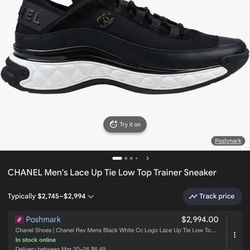 Chanel sneakers men size 11