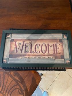 WELCOME Sign Framed Wall Art
