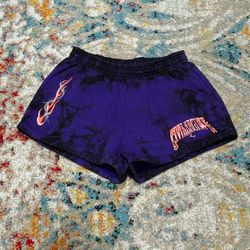 Civil Regime Womens Purple Tie Dye Sweatshorts