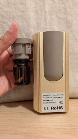 Gold Mini Aroma Home/Car Diffuser with Oil Bottle