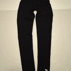 Pre Owned Good  Victoria’s Secret PINK  Yoga Leggings  Metallic Silver Sequin  Mint Green Black  Women Size XS