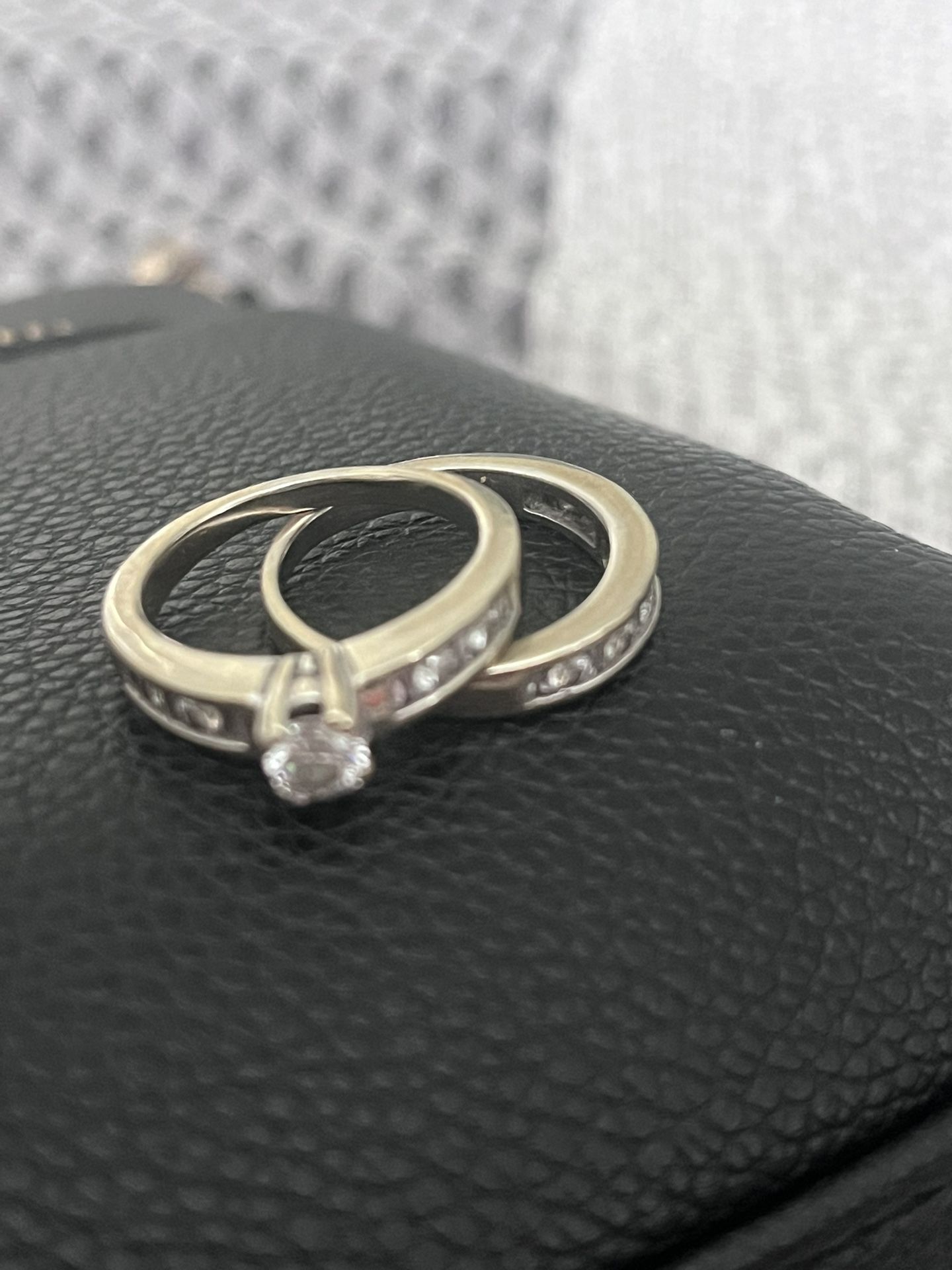 14 K White Gold Diamond Bridal Set
