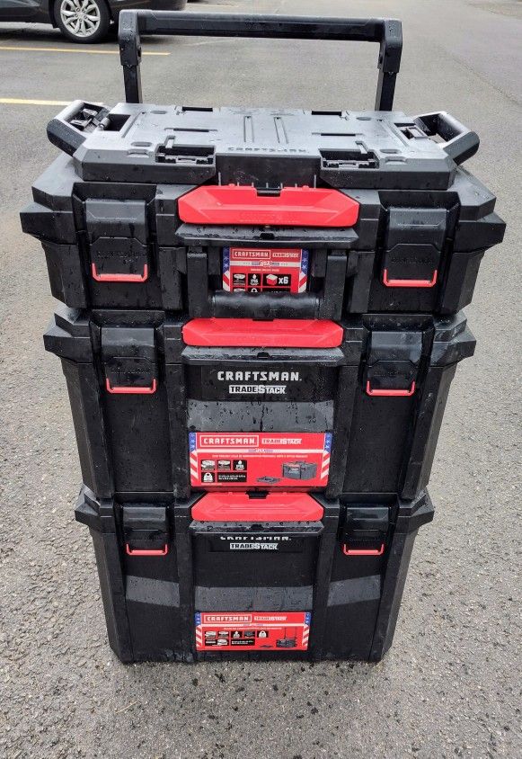 Used Craftsman Trade stack Tower With Adapter For DeWalt Tstak Boxes And Cases