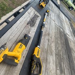 Dewalt Brushless Chain Saw, Brushless Pole Saw, Brushless Hedge Trimmer And Sawzal 