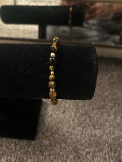 Tigers eye and 14k gold beads