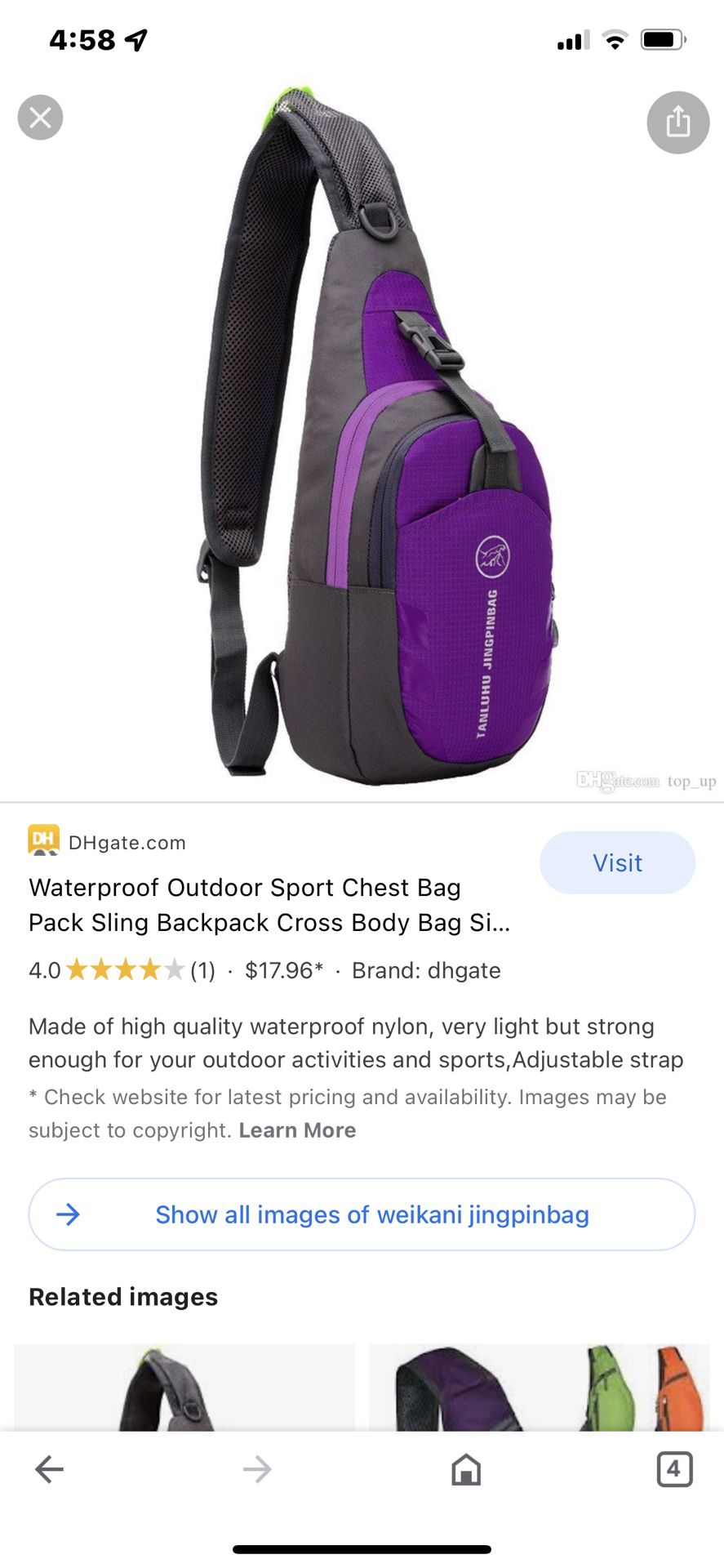 Waterproof crossover backpack