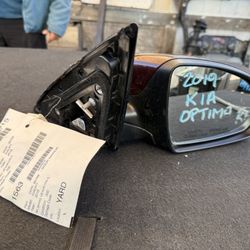 Kia Optima 2019 Door Mirror Passenger Side RH Burgundy power folding stock#1563; 2016 to 2019  