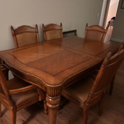Beautiful dining table with six chairs