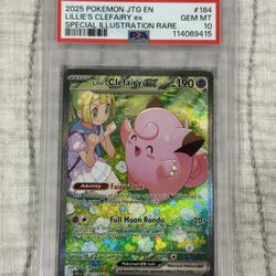 2025 POKEMON JTG EN-JOURNEY TOGETHER #184 LILLIE'S CLEFAIRY EX PSA 10