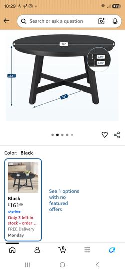 Coffee table, 3 feet, 19" tall
