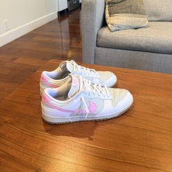 Custom Nike Dunk Low Retro – White/Pink – Men’s 11.5 – Nearly New