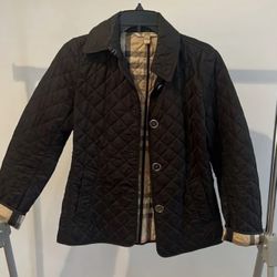 BURBERRY SPRING FALL CLASSIC QUILTED BLACK JACKET 