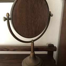 Vintage brass 2 Sided mirror