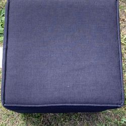 Black Fabric Foot Stool With Storage