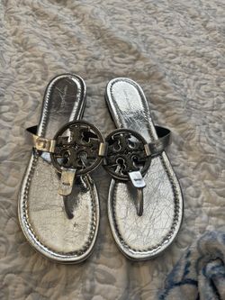 Silver Tory Burch Sandals 