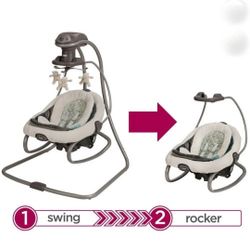 Graco DuetSoothe 2 in 1 Portable Baby Swing & Baby Rocker, Multi Direction, Vibration, Winslet