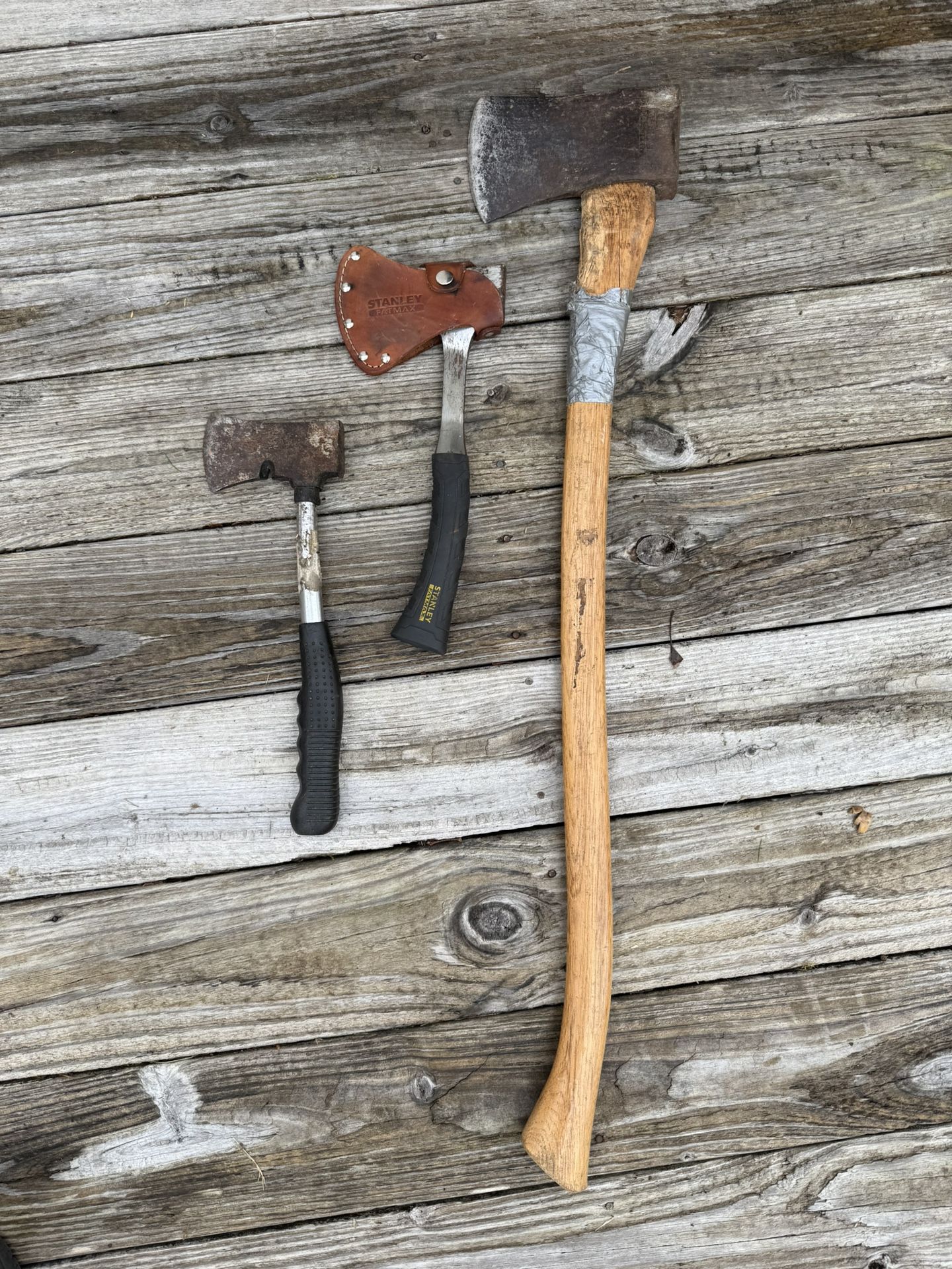 Axe Lot 3 Axes Hatchet & Long Handled