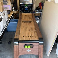 Roll and Score 2-Player Arcade Game with Electronic Scoring and Ball Return System, Brown