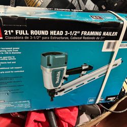 Makita Pneumatic 3-1/2 in. 21° Full Round Head Corded Framing Nailer