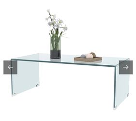 Beautiful Glass Coffee Table JZ730 clear tempered - ComfyCo Furniture Tempered Glass 12 MM NEW/BOX