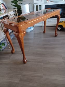 Mesa De Madera Con Vidrios